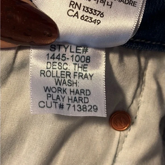 Mother The Roller Fray Work Hard Play Hard Size 14/16 - Picture 14 of 16